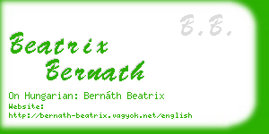 beatrix bernath business card