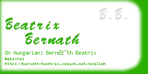 beatrix bernath business card